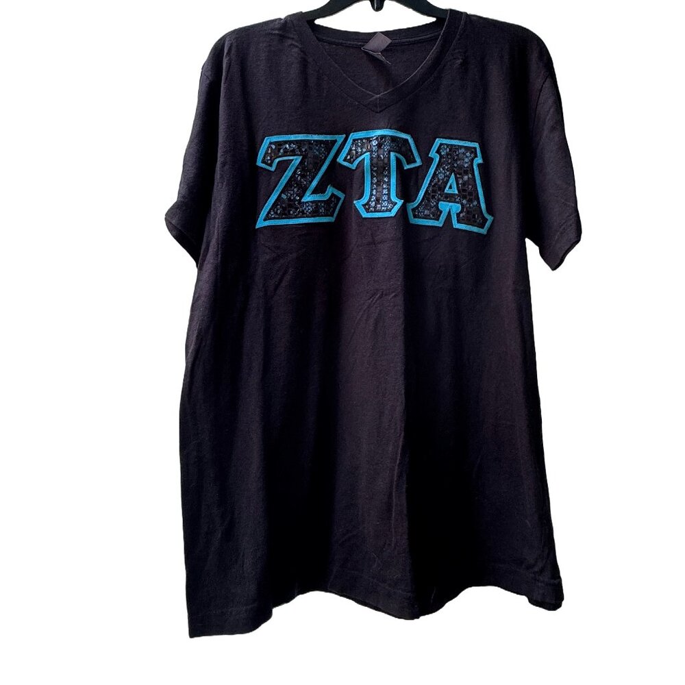 Zeta Tau Alpha Sorority University Greek Life Bella Canvas Women's V-Neck Tee
